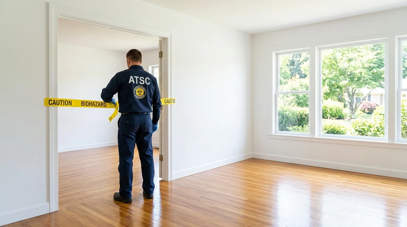 Certified biohazard cleanup crew performing Crime Scene Cleanup in Jefferson